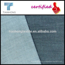 cotton viscose twill yarn dyed black denim fabric with elastane for skinny jeans